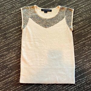 FRENCH CONNECTION Angora Beaded Tank Sweater